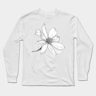 Flower Illustration Long Sleeve T-Shirt